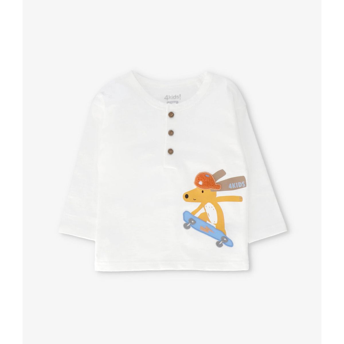4KIDS - Polera manga larga bebé con perrito crudo 4 Kids