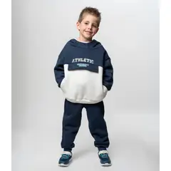 BLACK AND BLUE - Buzo niño athletic azul marino