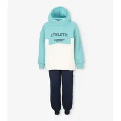 BLACK AND BLUE - Buzo niño athletic menta