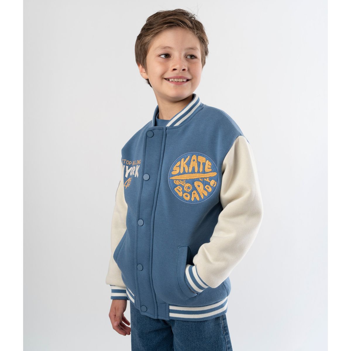 4KIDS - Chaqueta niño bomber azul 4 Kids