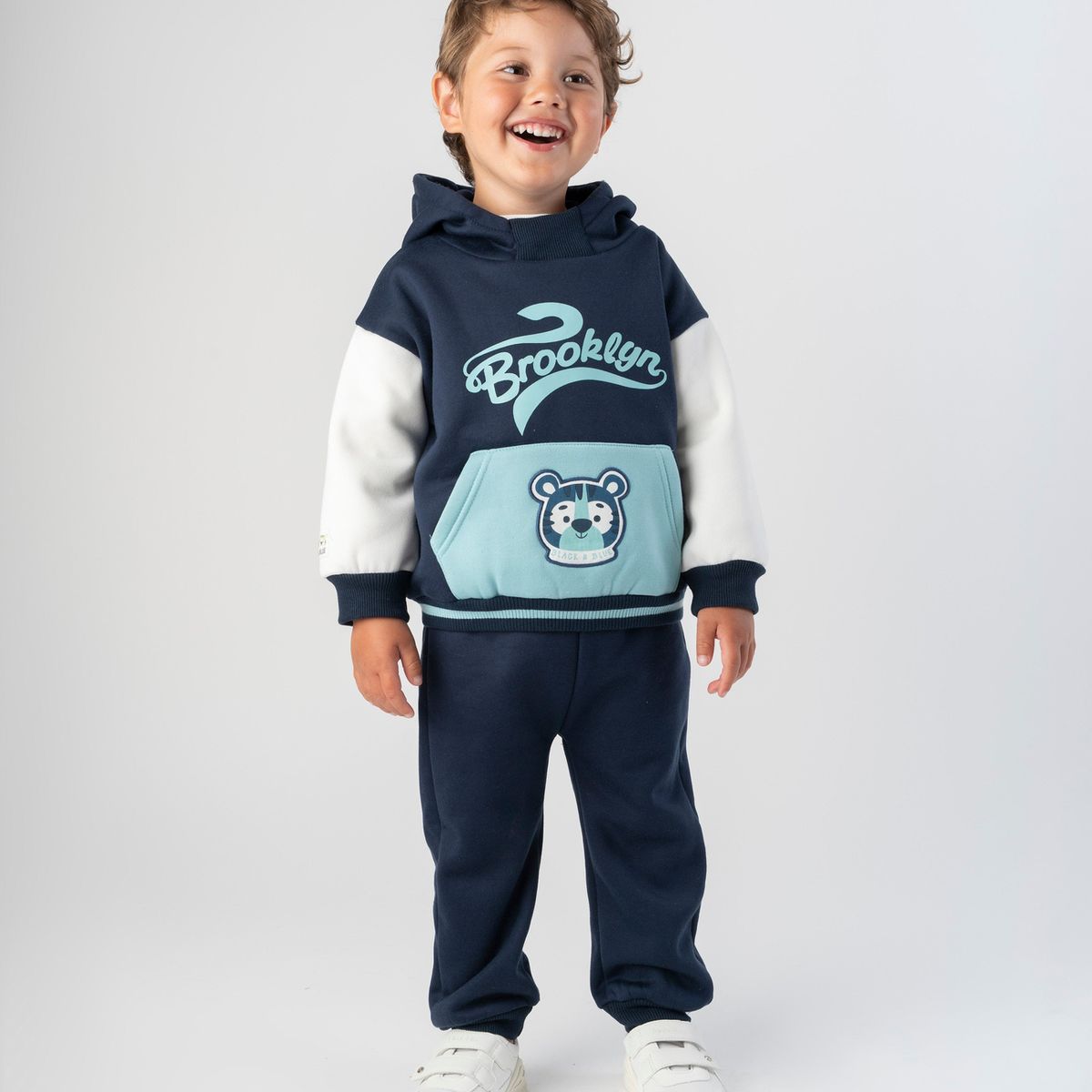 BLACK AND BLUE - Buzo bebé brooklyn crudo Black and Blue