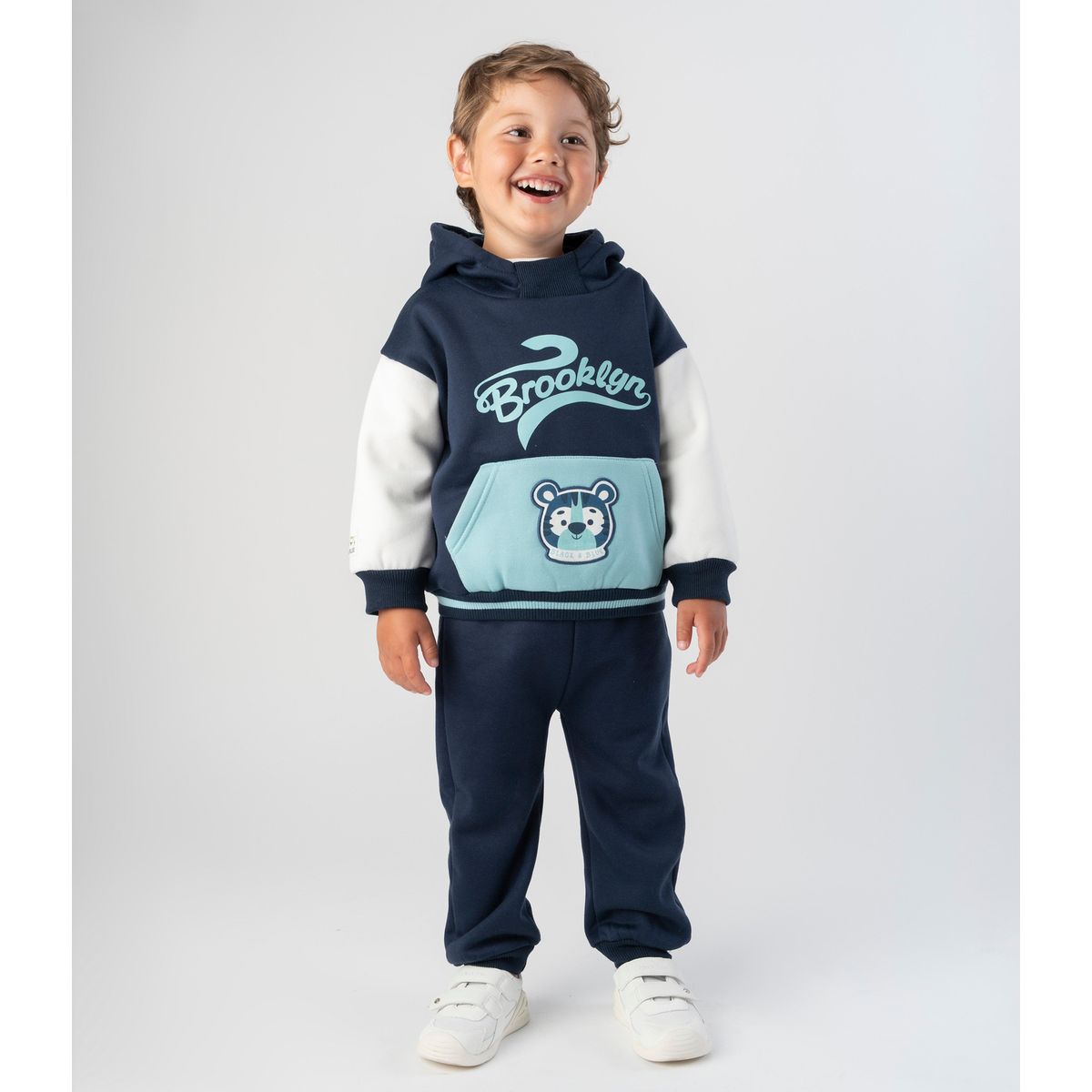 BLACK AND BLUE - Buzo bebé brooklyn crudo Black and Blue