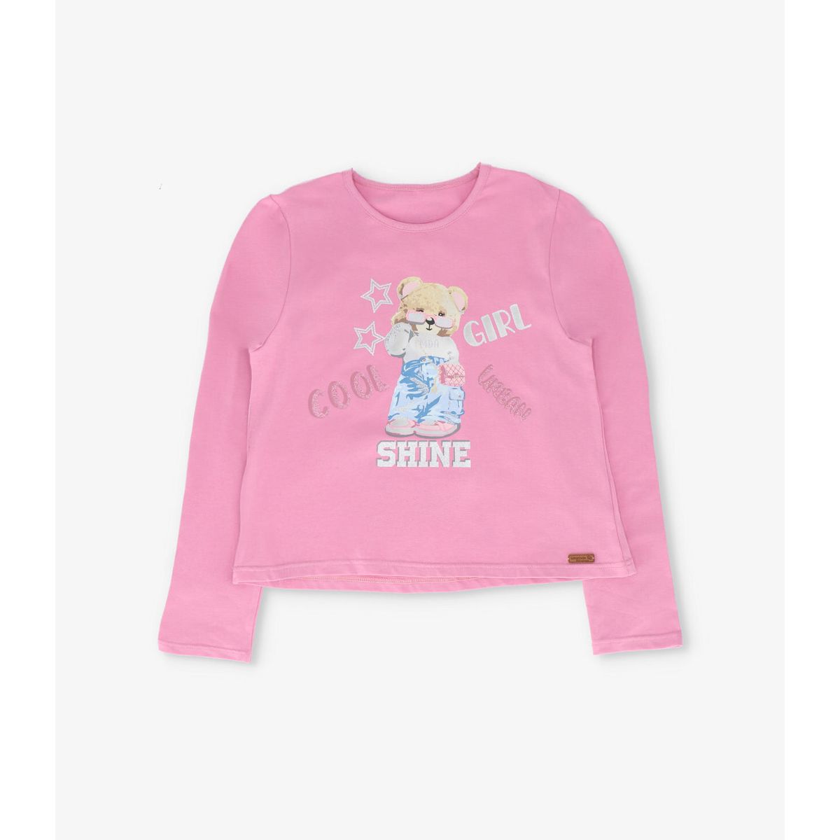 LIMONADA - Polera manga larga niña con oso palo rosa Limonada