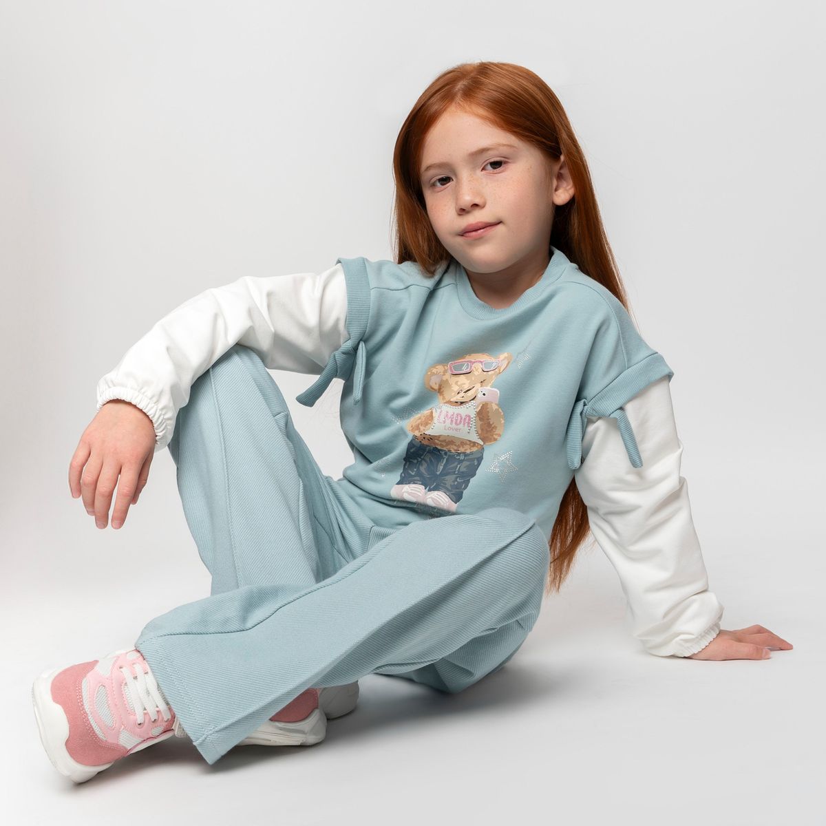 LIMONADA - Conjunto niña oso turquesa Limonada