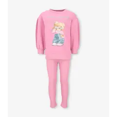 LIMONADA - Conjunto niña con oso palo rosa