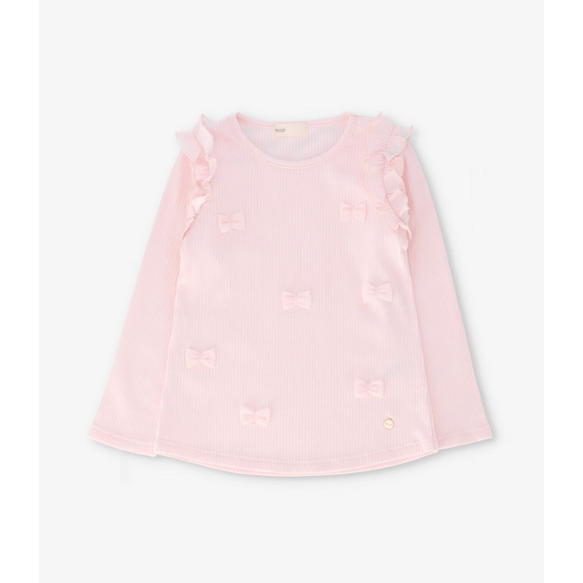 4KIDS - Polera manga larga niña con vuelos palo rosa 4 Kids