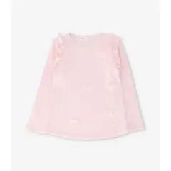 4KIDS - Polera manga larga niña con vuelos palo rosa 4 Kids