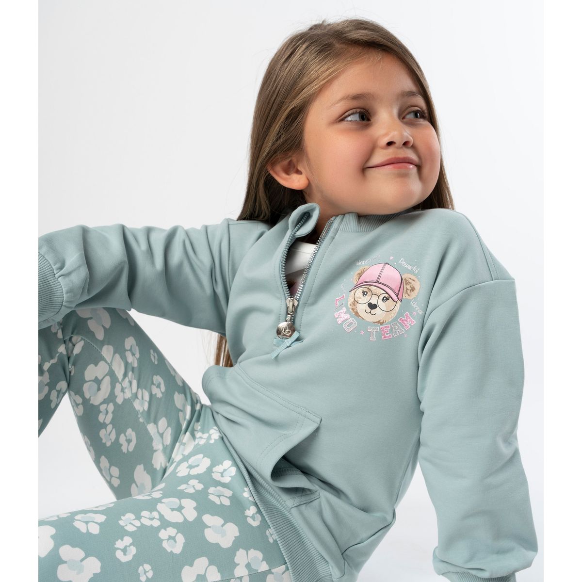 LIMONADA - Conjunto niña animal print turquesa Limonada