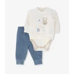 4KIDS - Conjunto recién nacido 3 piezas beige 4 Kids