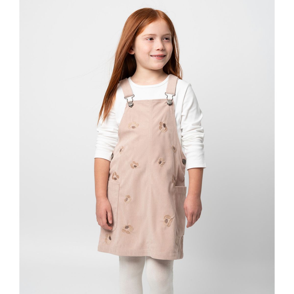LIMONADA - Vestido niña de cotelé beige Limonada