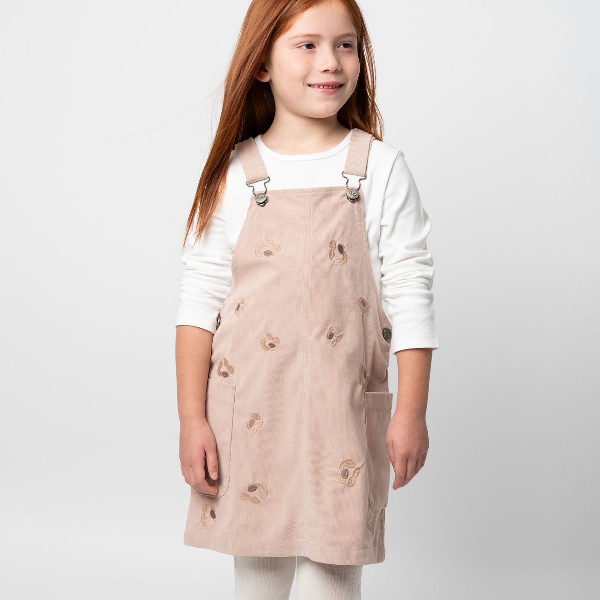 LIMONADA - Vestido niña de cotelé beige Limonada
