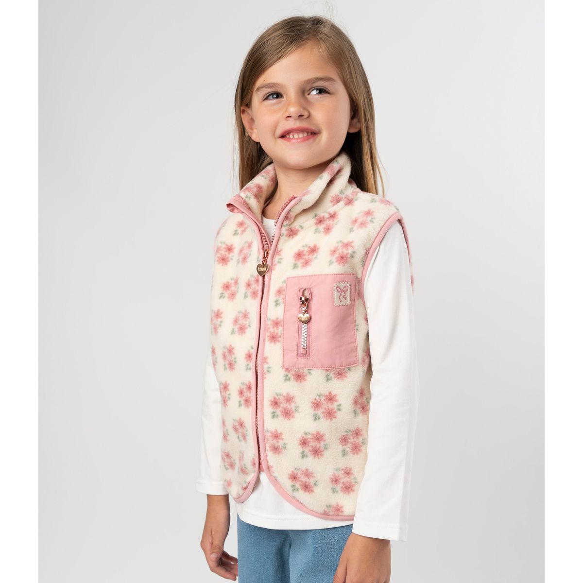 4KIDS - Chaqueta niña sin mangas rosado 4 Kids