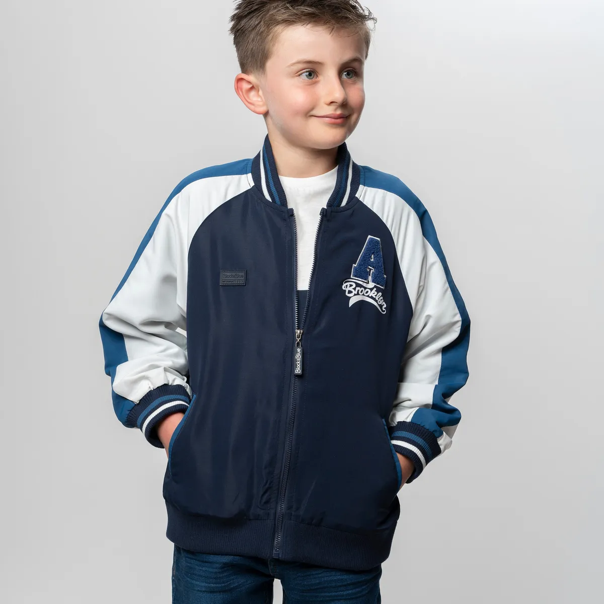 BLACK AND BLUE - Chaqueta niño bomber azul Black and Blue