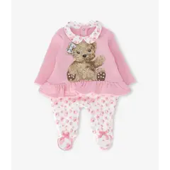 LIMONADA - Enterito recién nacida animal print rosado