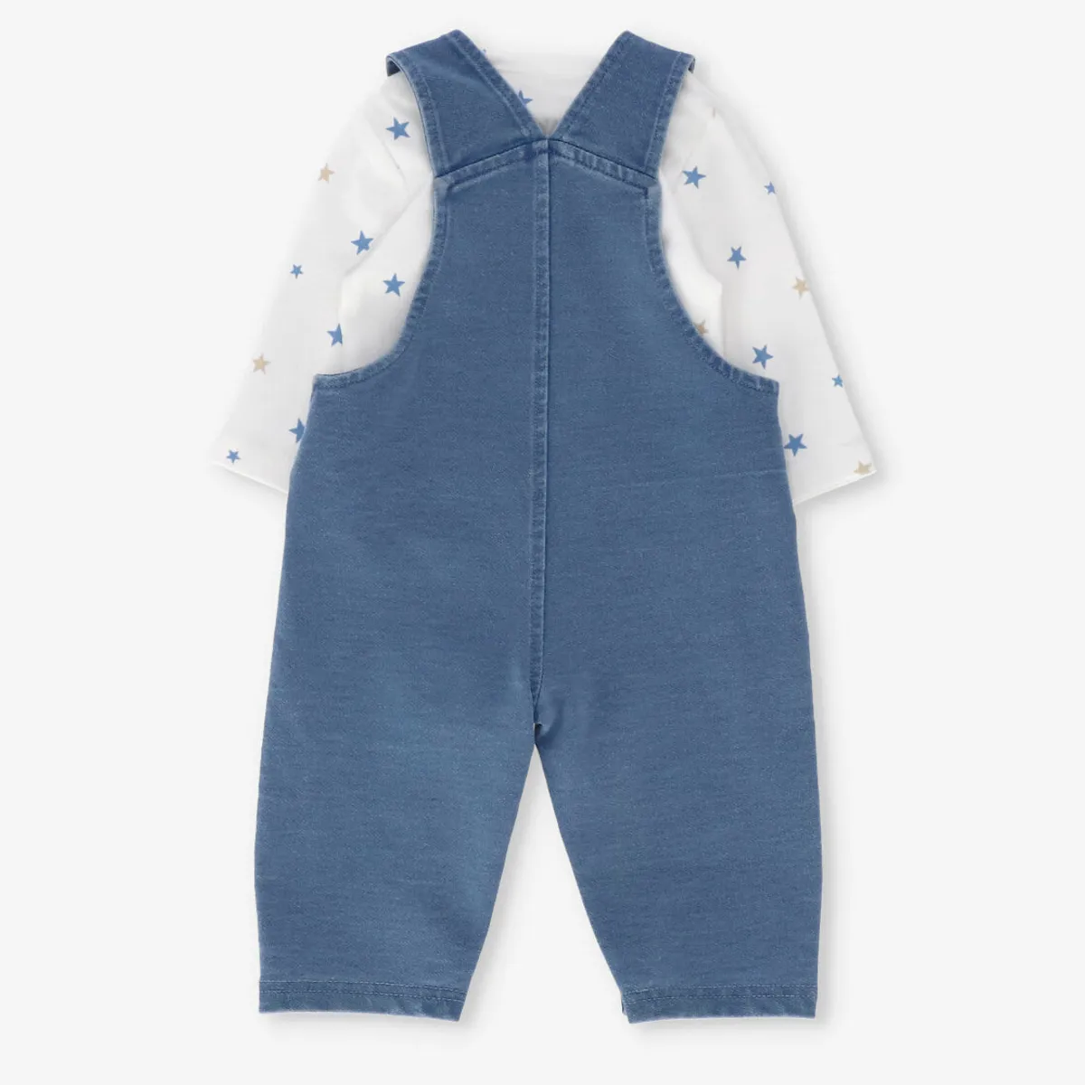 4KIDS - Jardinera recién nacido con body denim azul 4 Kids