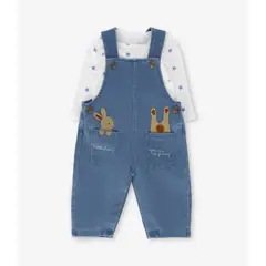 4KIDS - Jardinera recién nacido con body denim azul 4 Kids