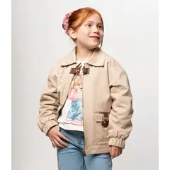 LIMONADA - Chaqueta niña aviadora beige