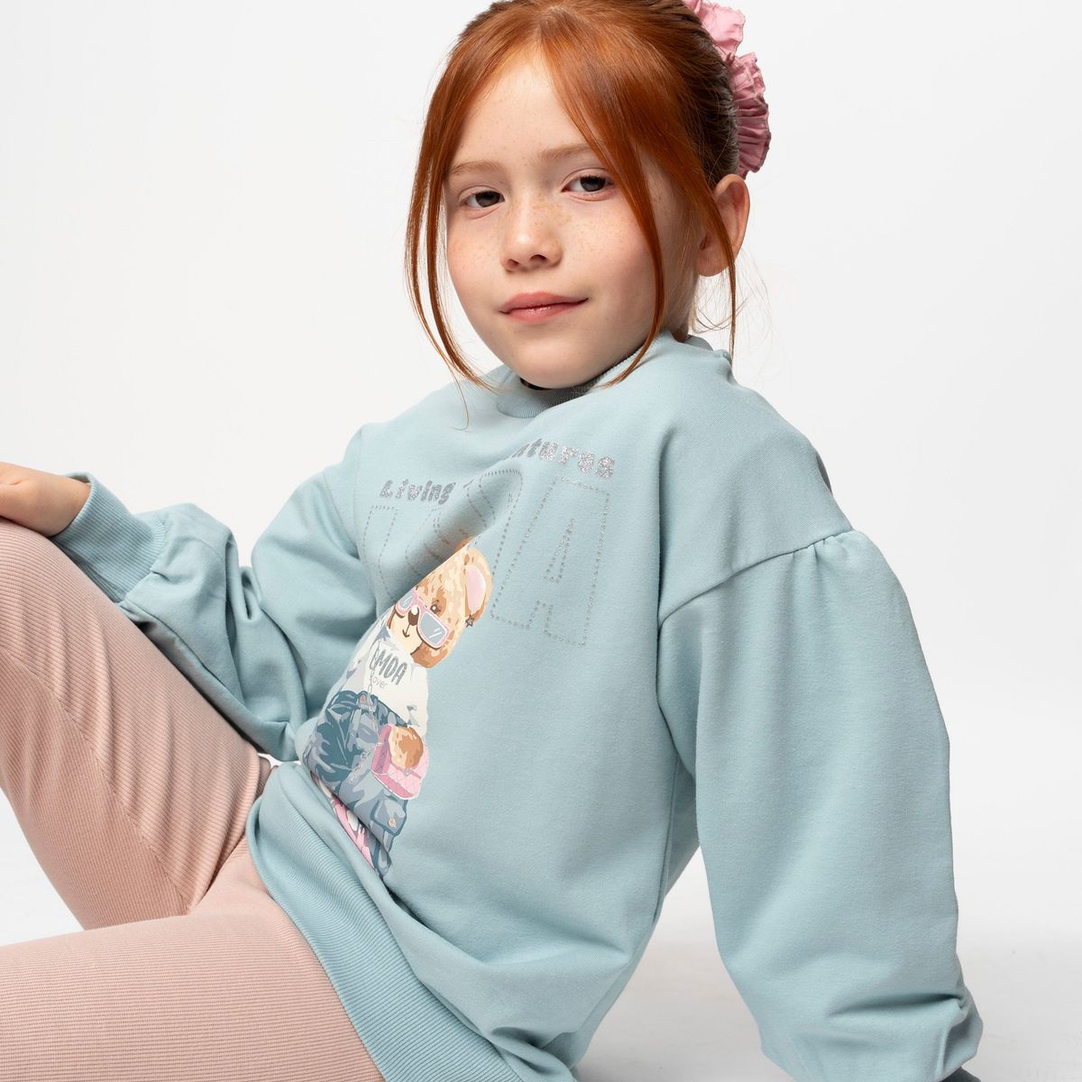 LIMONADA - Conjunto niña con oso turquesa Limonada