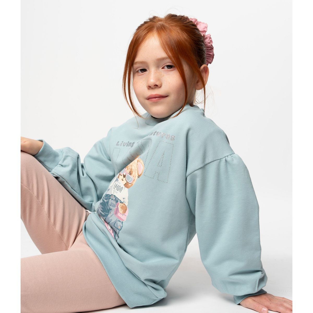 LIMONADA - Conjunto niña con oso turquesa Limonada