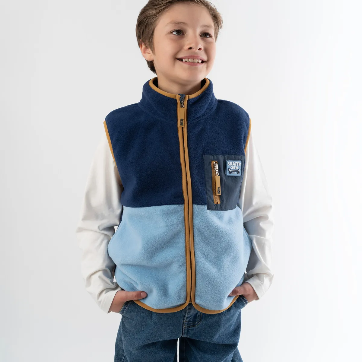 4KIDS - Chaqueta niño sin manga- azul 4 Kids