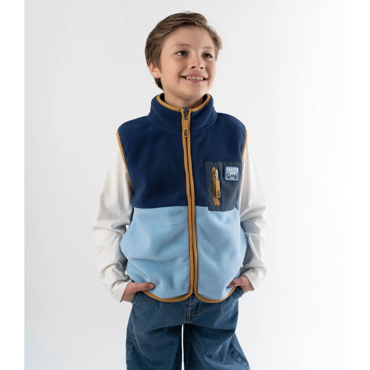 4KIDS - Chaqueta niño sin manga- azul 4 Kids