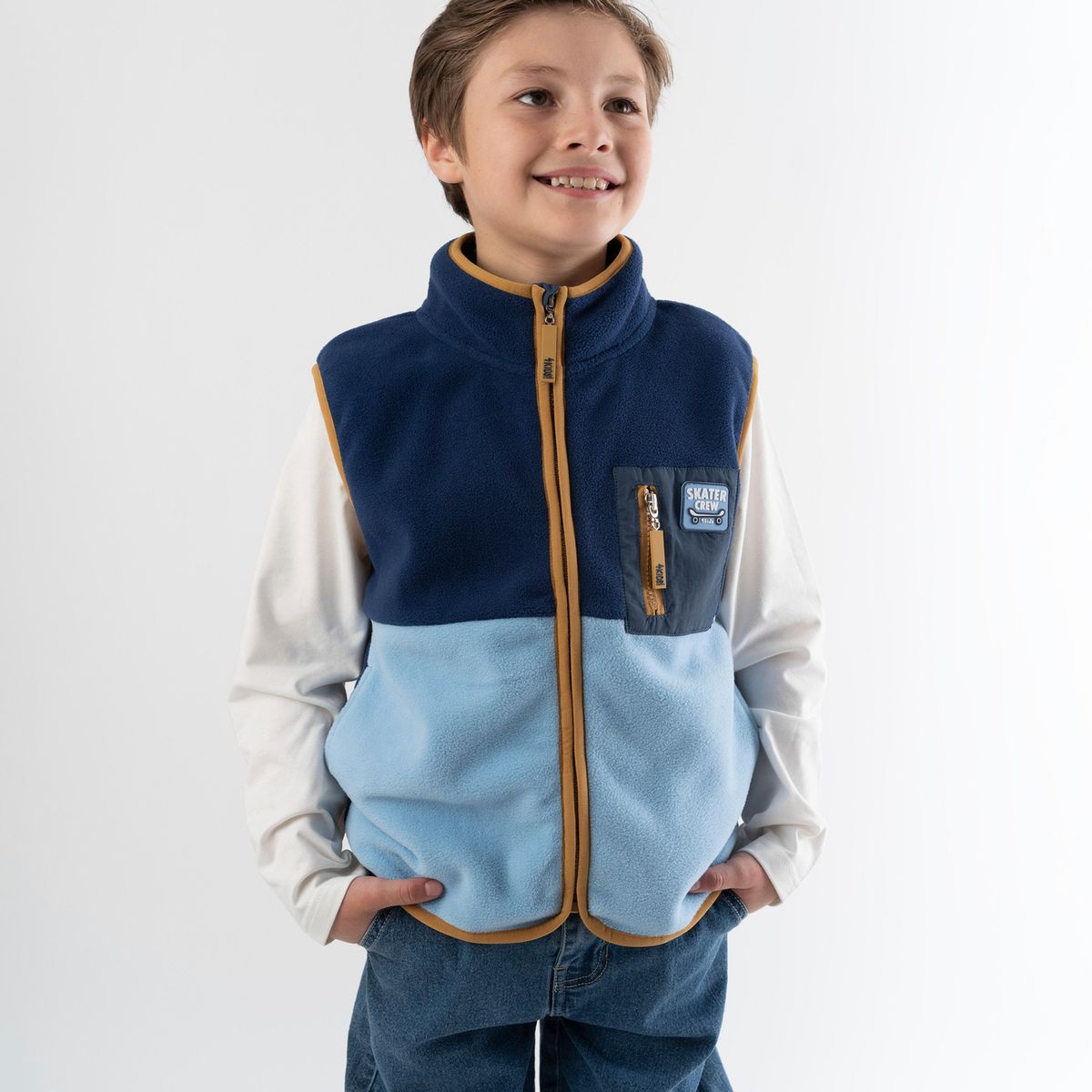 4KIDS - Chaqueta niño sin mangas azul 4 Kids