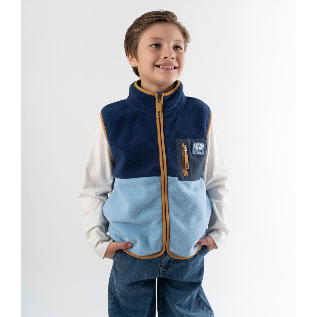 4KIDS - Chaqueta niño sin mangas azul 4 Kids