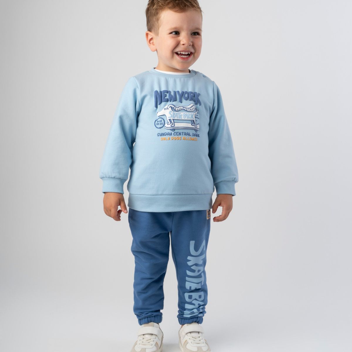 4KIDS - Buzo bebé skate celeste 4 Kids