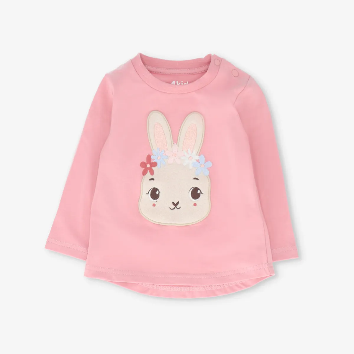 4KIDS - Polera manga larga bebé conejo rosado 4 Kids