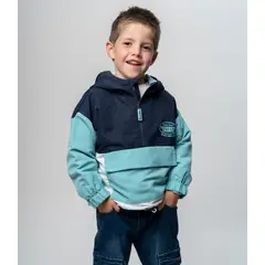 BLACK AND BLUE - Chaqueta niño cortaviento azul marino