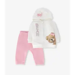 LIMONADA - Buzo recién nacida con oso palo rosa