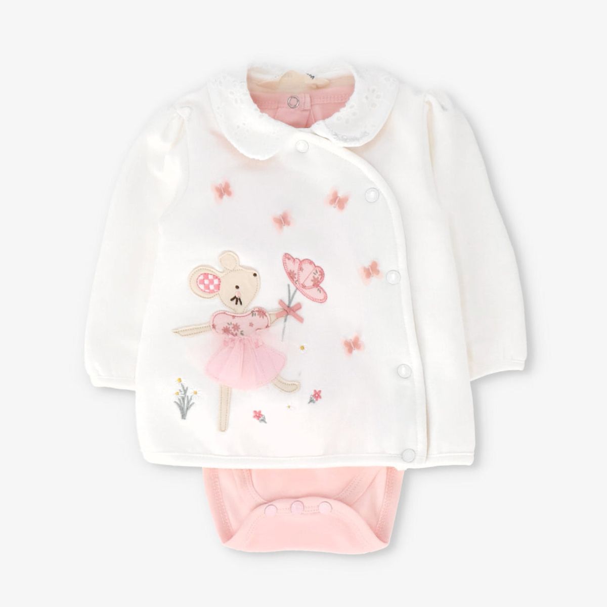 4KIDS - Conjunto recién nacida 3 pzas crudo 4 Kids
