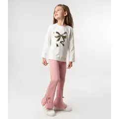 4KIDS - Conjunto niña con lazo rosado 4 Kids