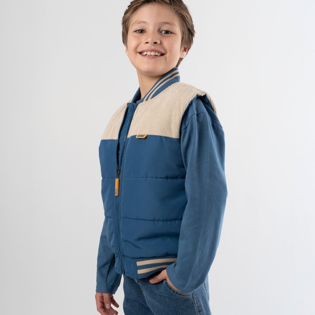 4KIDS - Chaqueta niño sin manga azul 4 Kids