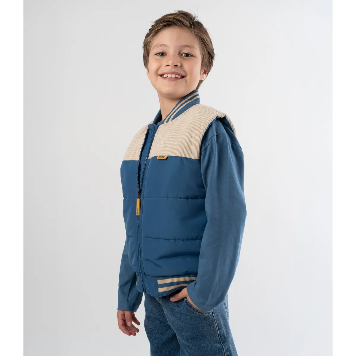 4KIDS - Chaqueta niño sin manga azul 4 Kids