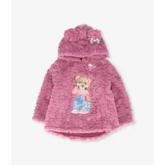 LIMONADA - Chaqueta bebé con oso palo rosa