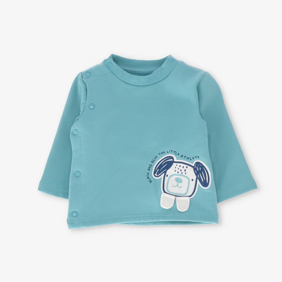 BLACK AND BLUE - Buzo recién nacido con perrito menta Black and Blue