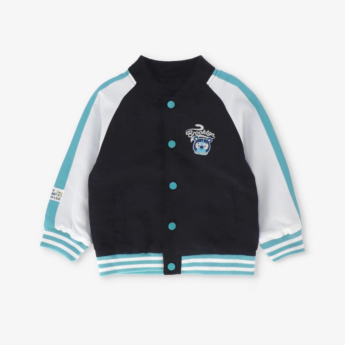 BLACK AND BLUE - Chaqueta bebé bomber azul marino Black and Blue