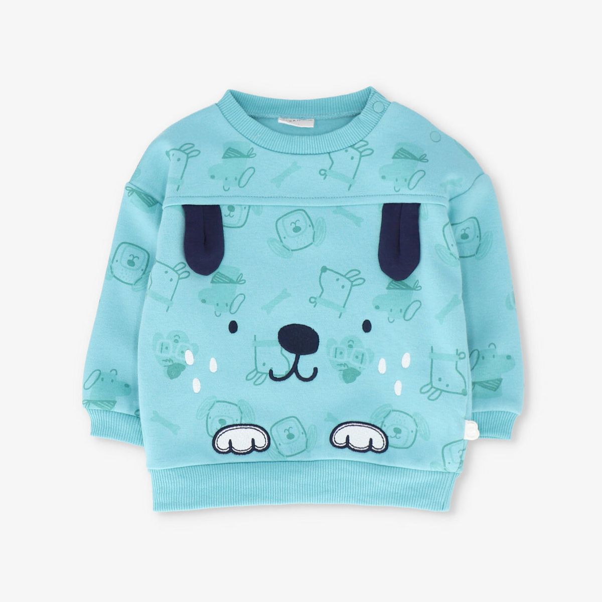 BLACK AND BLUE - Conjunto recién nacido con perrito menta Black and Blue