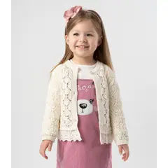 LIMONADA - Chaleco bebé con vuelos crudo