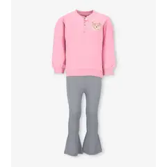 LIMONADA - Conjunto niña denim palo rosa