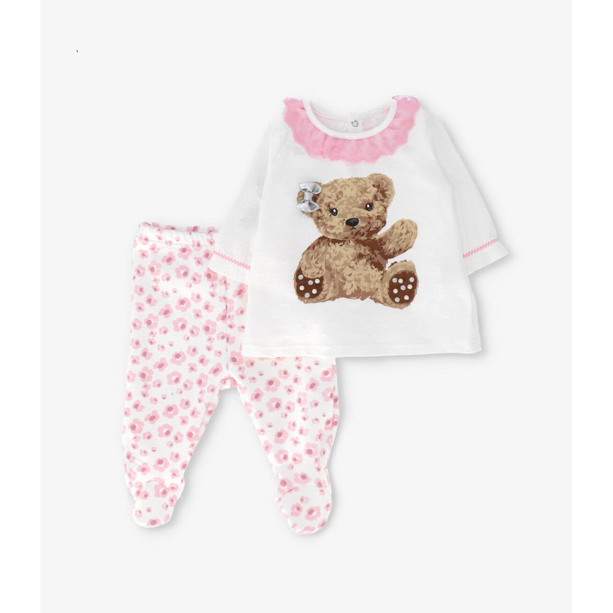LIMONADA - Conjunto recién nacida con oso rosado Limonada