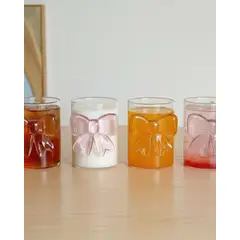 GENERICO - Juego de 2 Vasos de Cristal Diseño Lazo