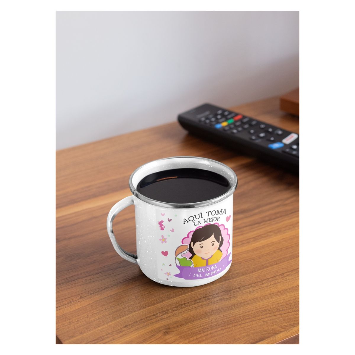 GENERICO - Taza Enlozada Matrona - Vidas Nuevas y Viejos Cafés