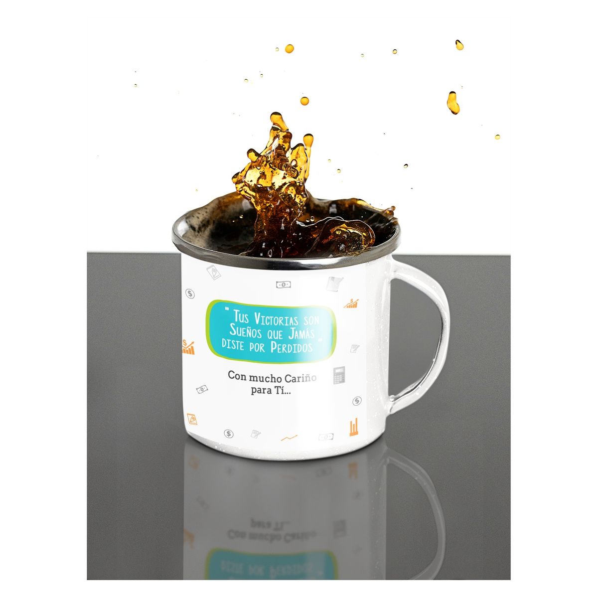 GENERICO - Taza Enlozada Balancea Tu Día con Café - Contador H