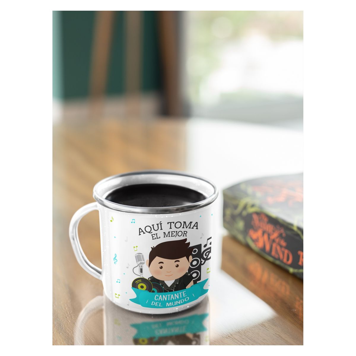 GENERICO - Taza Enlozada Entre Notas y Café - Cantante