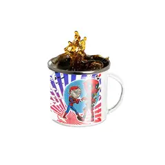 GENERICO - Taza Enlozada Aventuras Tejidas - Deadpool y Spider-Man