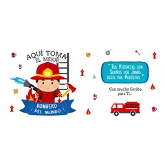 GENERICO - Taza Enlozada Bomberos - Héroes del Fuego H