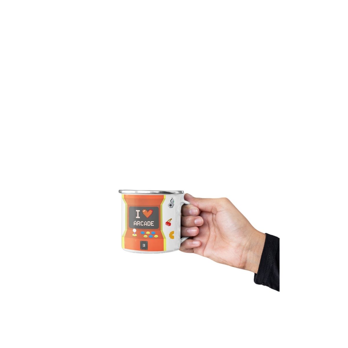 GENERICO - Taza Enlozada Arcade - Joysticks y Juegos