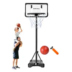 KINDA NICE - Canasta Baloncesto Tablero Ajustable Portátil Infantil 250cm